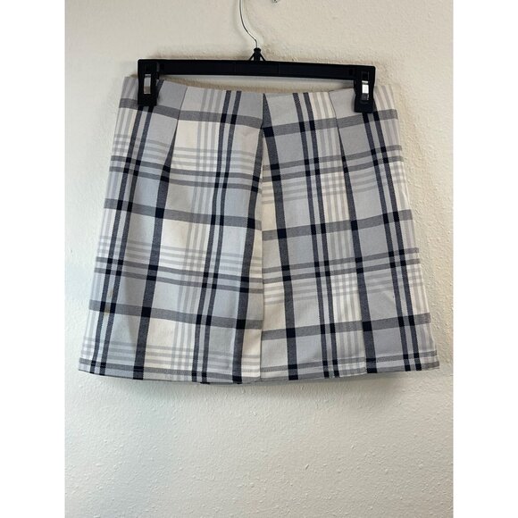 FOREVER21 Women's Plaid Side Slit Mini Skirts Size M, (2 Mini Skirts) - Picture 9 of 15